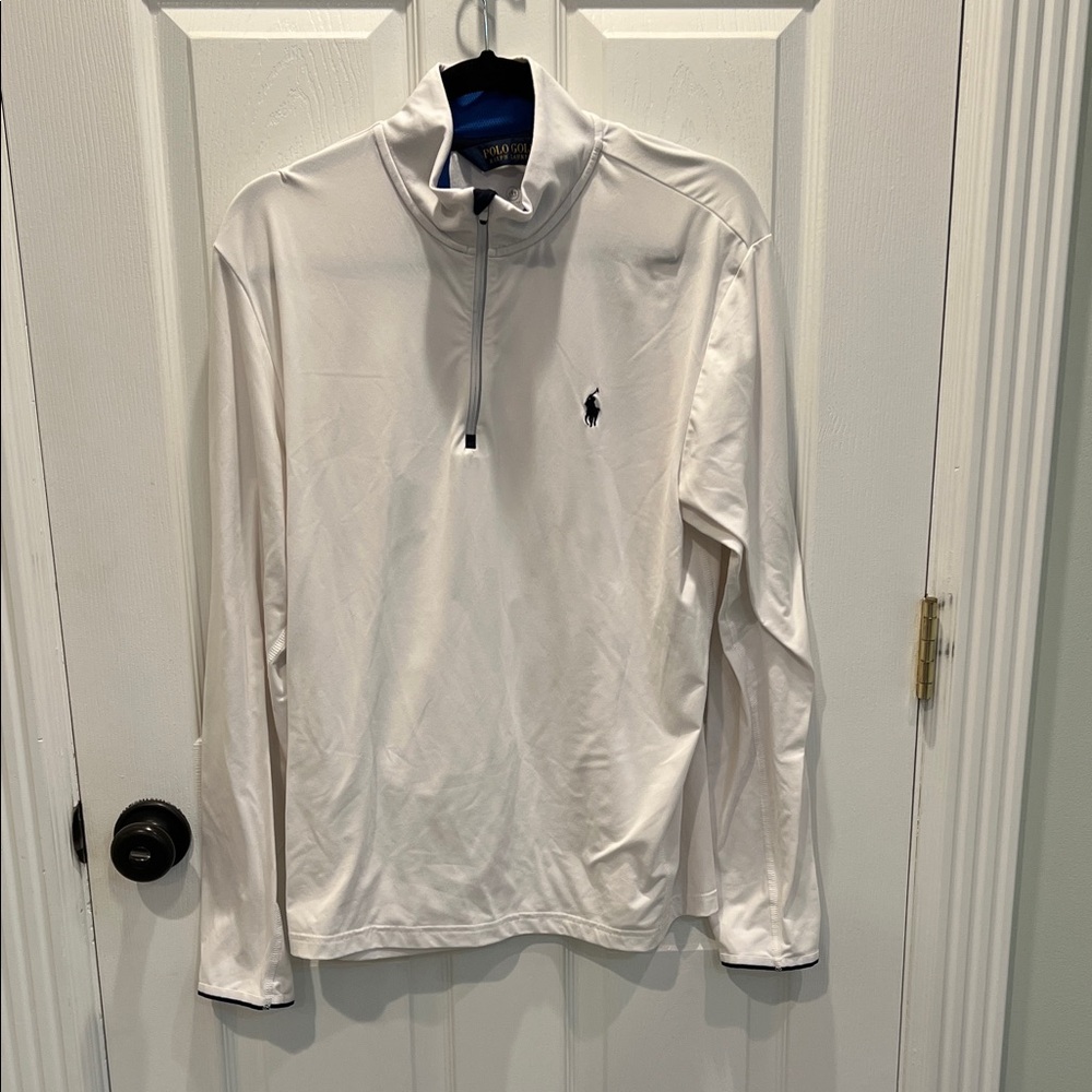 Polo by Ralph Lauren White Lightweight Jacket 1/4 zip performance material